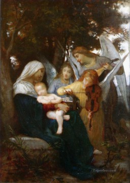  Adolphe Oil Painting - Study for Vierge aux anges Realism William Adolphe Bouguereau